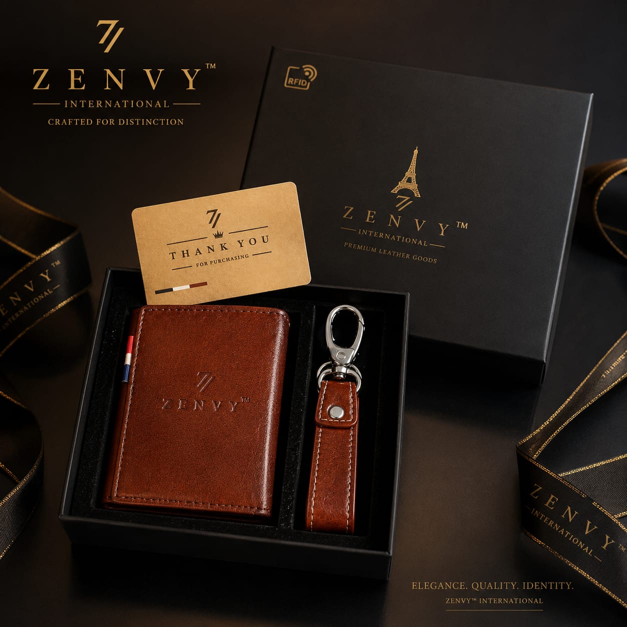 Reddish Brown Leather Wallet